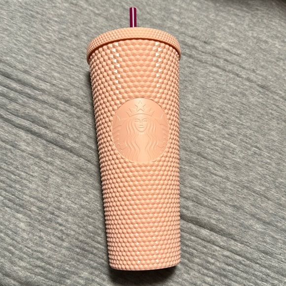 Starbucks light Pink Apricot 2024 Easter Puerto Rico Studded Bling Venti New - Picture 1 of 5